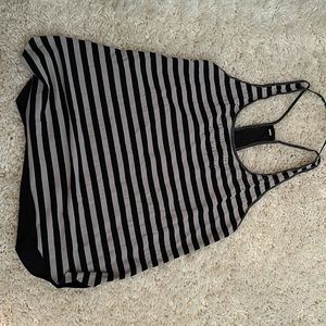 lululemon tank top, striped front with eyelet detailing. size 6